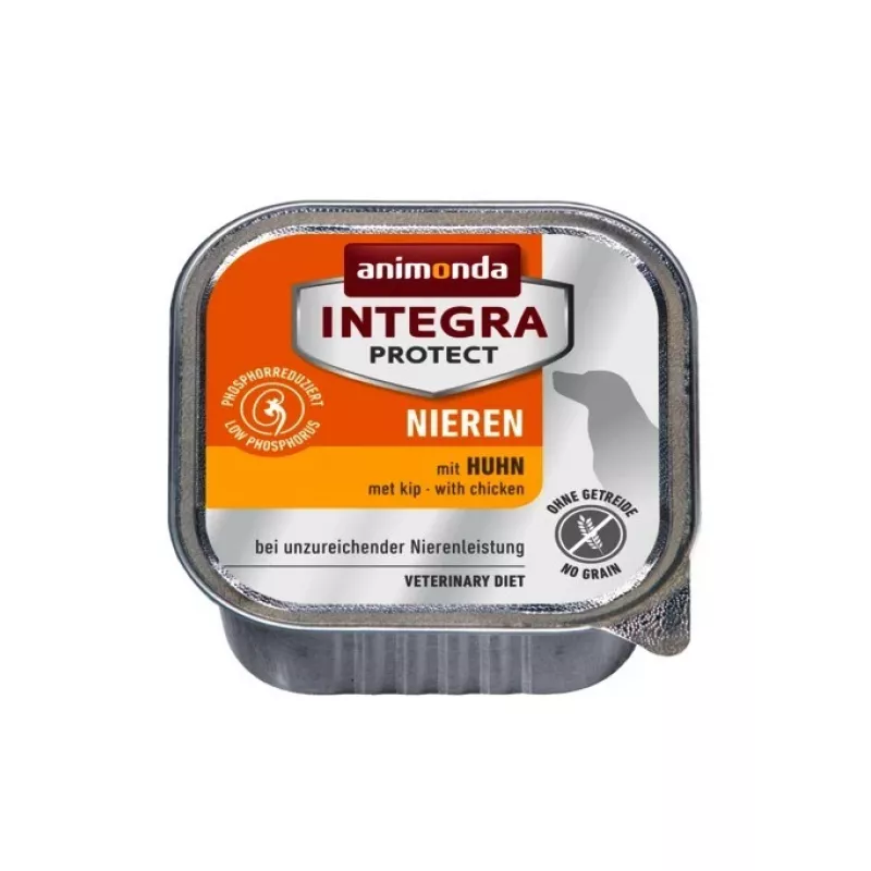 Comida húmida para cães animonda Integra Protect Rins com Frango 150 g — para cães adultos, apoio renal, sem cereais e sem glúten