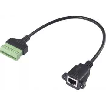 Cabo adaptador de rede RJ45 Renkforce [1x conector fêmea RJ45 8p8c - 1x terminal de aperto] 30 cm (RF-6443976)