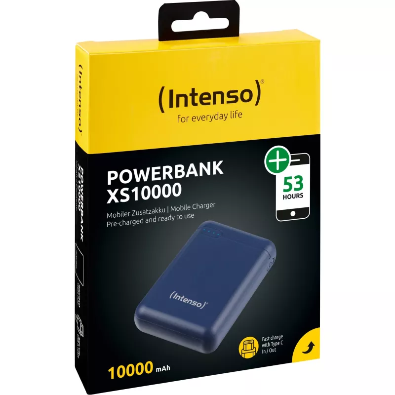 POWER BANK USB 10000MAH/AZUL ESCURO XS10000 INTENSO