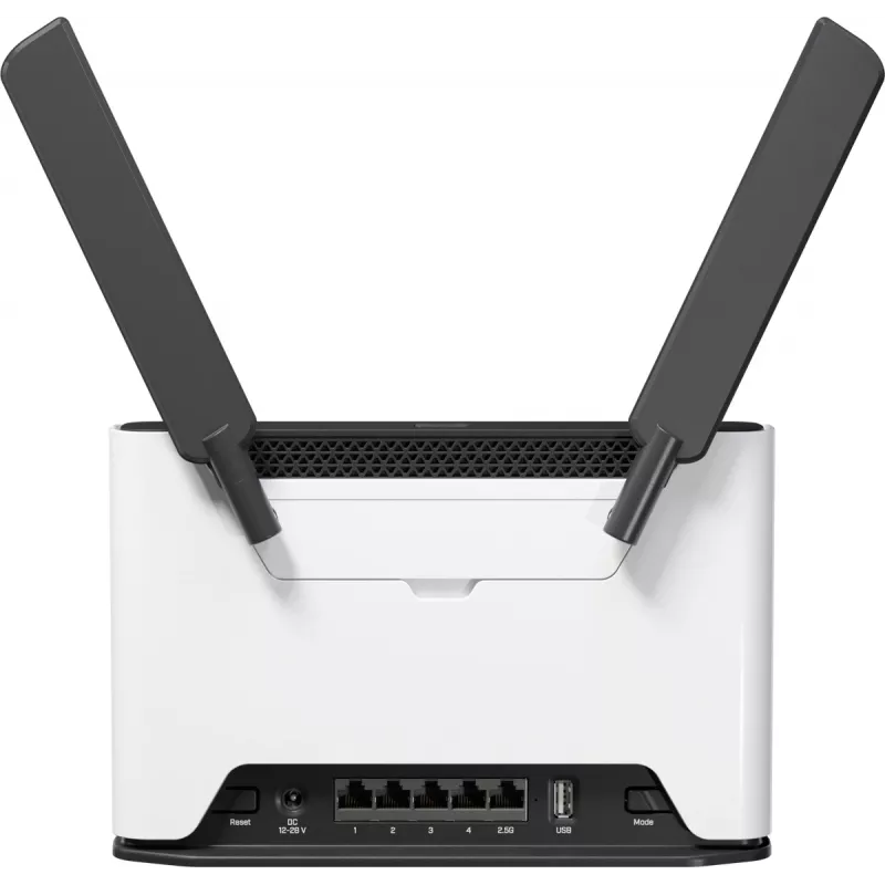 Router WLAN | MIKROTIK | Chateau LTE7 ax | Wi-Fi 6 (802.11ax) | Ranhura para cartão SIM Sim | 3G Sim | 4 portas LAN | Porta USB Sim | G+5HAXD2HAXD-TC&R11E-LTE7