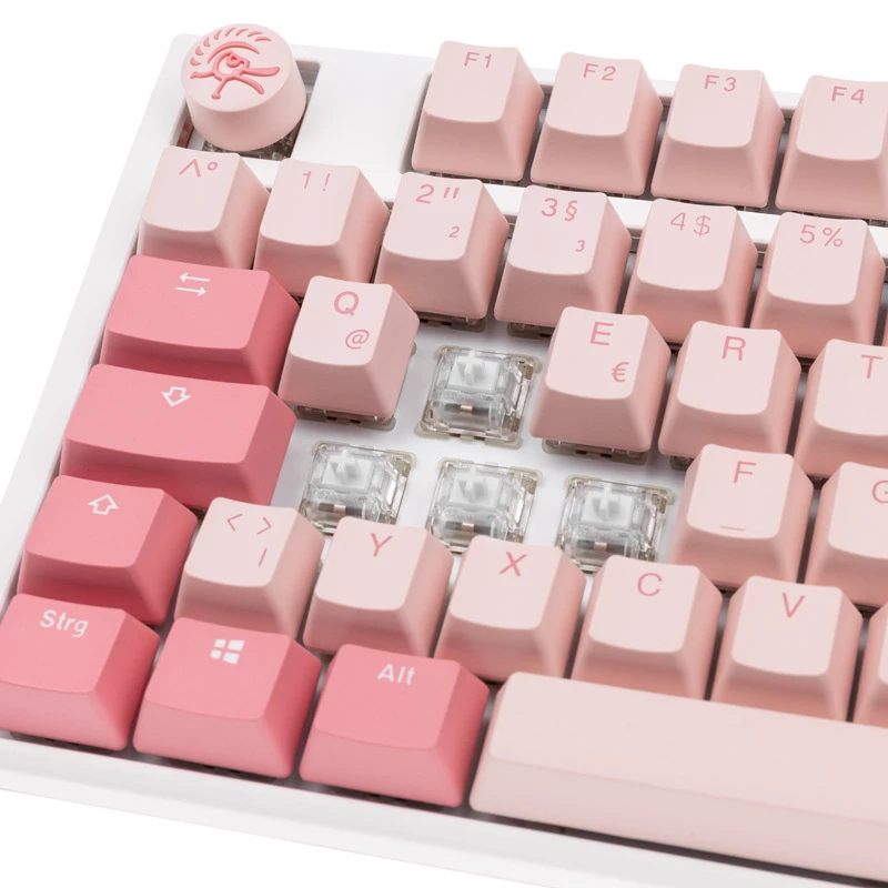 Teclado Ducky One 3 TKL Gossamer Pink Gaming USB Alemão Rosa, Branco