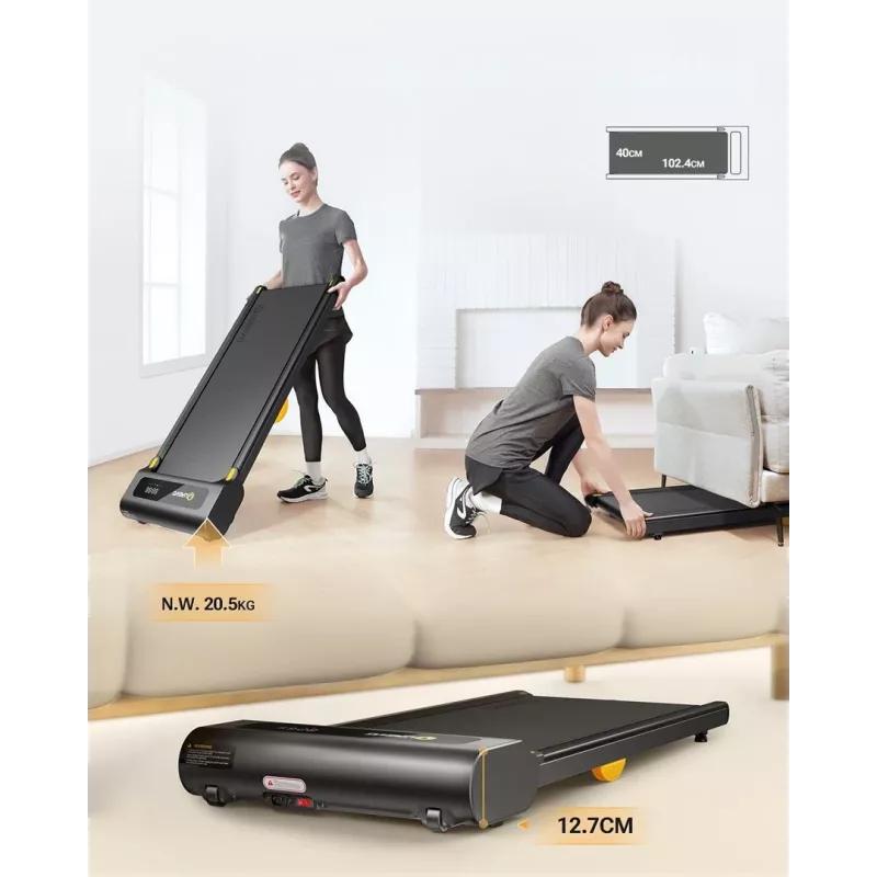 UREVO SpaceWalk SP1 Lite URTM022 passadeira Walking Pad, 0,8–6 km/h, peso máximo do utilizador 120 kg, preta