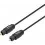 Cabo de Áudio Digital Ótico Toslink Manhattan, 5m, macho/macho, Toslink S/PDIF, contactos banhados a ouro, garantia vitalícia