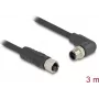 Cabo de sensor/atuador DeLOCK 3 m RST M12 preto 80530
