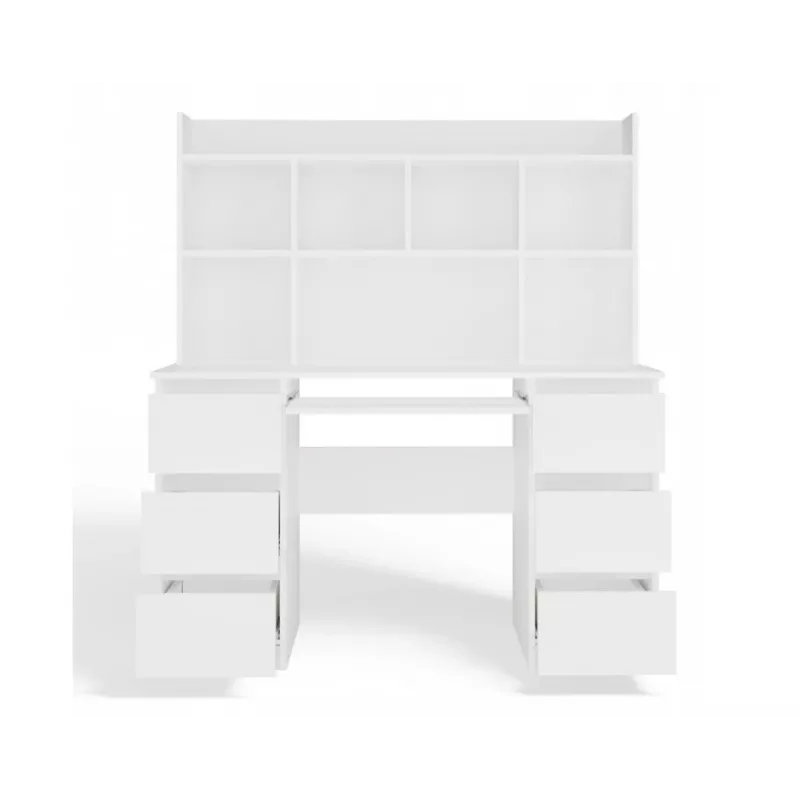 Conjunto secretária KUBA + módulo de extensão, branco