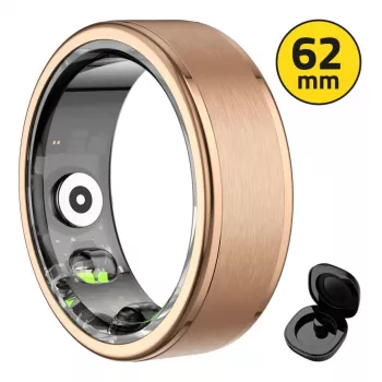 Anel inteligente MANTA SR01GD 62mm OneRing Gold — tamanho 62, acabamento dourado metálico