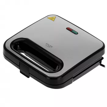 Sanduicheira Adler AD 3076 — sanduicheira compacta de mesa 1000 W, preto/prateado
