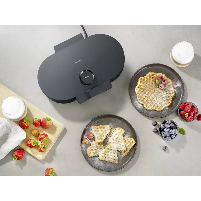 Máquina de waffles Severin WA 2118 2 waffles 1200 W Preto