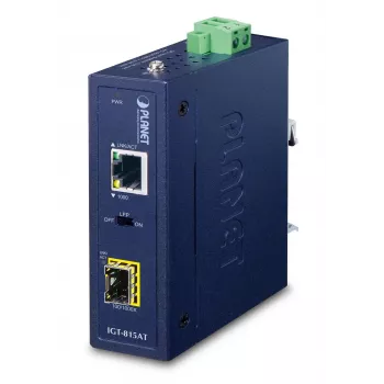 Conversor de meios de rede PLANET IGT-815AT 1000 Mbit/s multimodo, monomodo azul