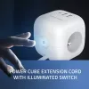 Power Cube QOLTEC 52547 Régua de tomadas 3×tomadas AC, 2×USB-A, 1×USB-C PD 20W