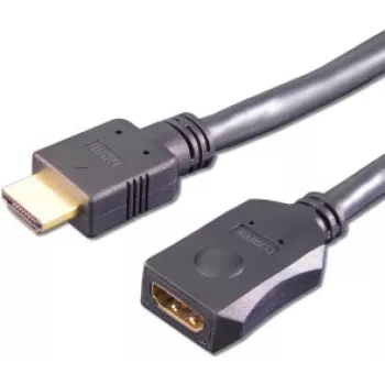 Cabo HDMI e+p HDMV 402 2m Type-A macho para fêmea preto
