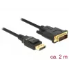 DeLOCK - cabo de vídeo - Single Link - DisplayPort (M) para DVI-D (M) - DisplayPort 1.2a - 2,0m - passivo - preto (85313)