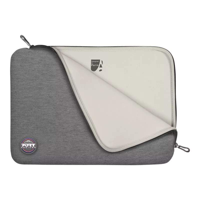 Capa Port Designs Torino II para portáteis de 39,6 cm (15,6 polegadas), algodão/neoprene, 0,224 kg, cinzento