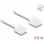 Cabo de rede DeLOCK RJ45 Cat.6 UTP 0,5 m branco