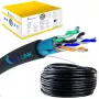 Cabo de rede Extralink par entrançado CAT5E FTP exterior 305m preto