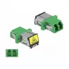 Acoplador de fibra ótica DeLOCK 86897 LC duplex fêmea para LC duplex fêmea monomodo verde