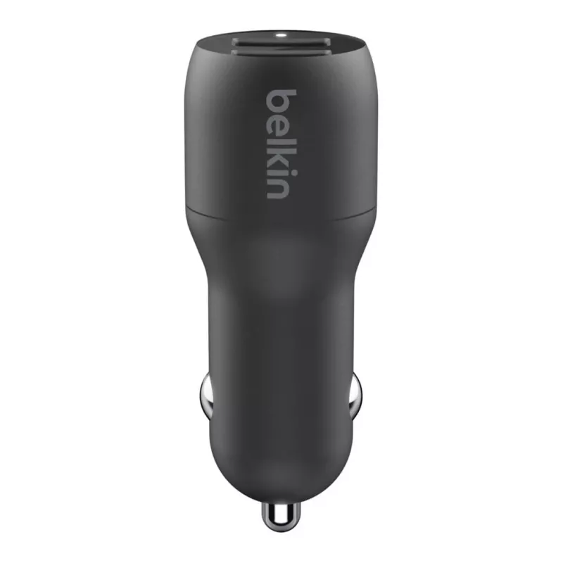 Carregador de Automóvel Dual-USB-A 12W x2 Preto