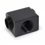 Alphacool adaptador de perfil baixo a 90°, G1/4 macho para G1/4 fêmea, rotativo, preto (17578)