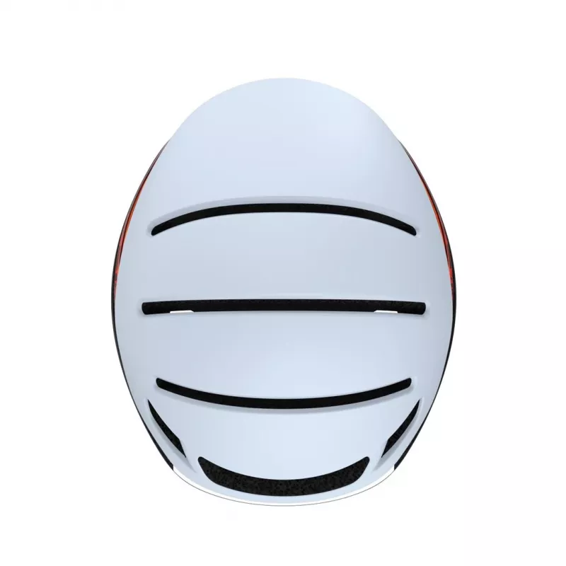 Capacete aberto Livall EVO21 branco construção de casco híbrido