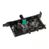 Controlador de ventoinha e LED RGB para slot PCI Lamptron CFP30, preto