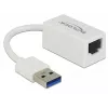 DeLOCK 65905 adaptador de rede de USB Type-A para Gigabit LAN, branco