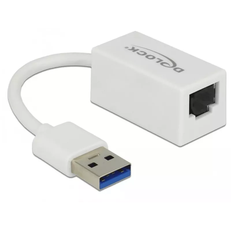 DeLOCK 65905 adaptador de rede de USB Type-A para Gigabit LAN, branco