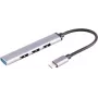 Hub USB-C ShiverPeaks 13-50002 — 4× USB-A 3.0 adaptador fino para portas USB-C