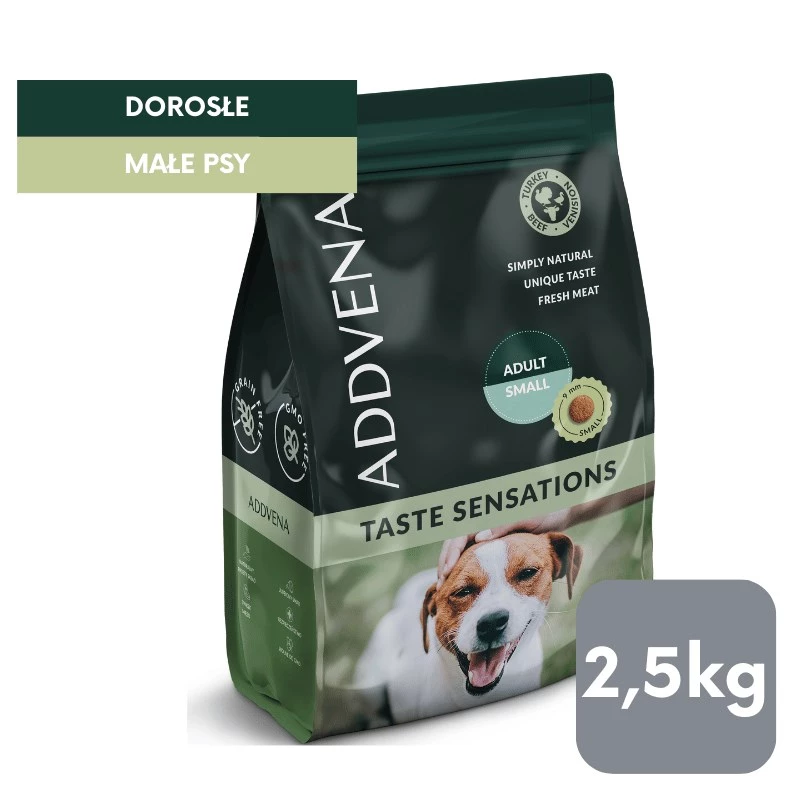 ADDVENA Taste Sensations Adult Small Turkey - ração seca para cães - 2,5 kg
