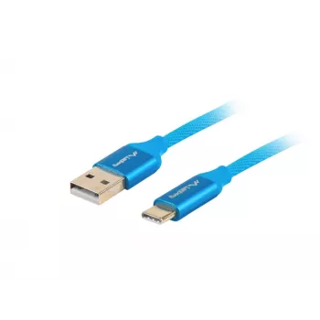 Cabo USB Lanberg CA-USBO-22CU-0010-BL 1 m USB 2.0 USB-C USB-A Azul