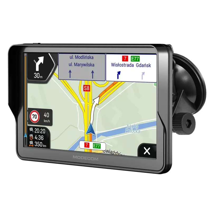 Navegação automóvel MODECOM FreeWAY CX 7.3 iGO, 7 polegadas 800x480, 16 GB, MicroSDHC, Bluetooth, Windows CE 6.0