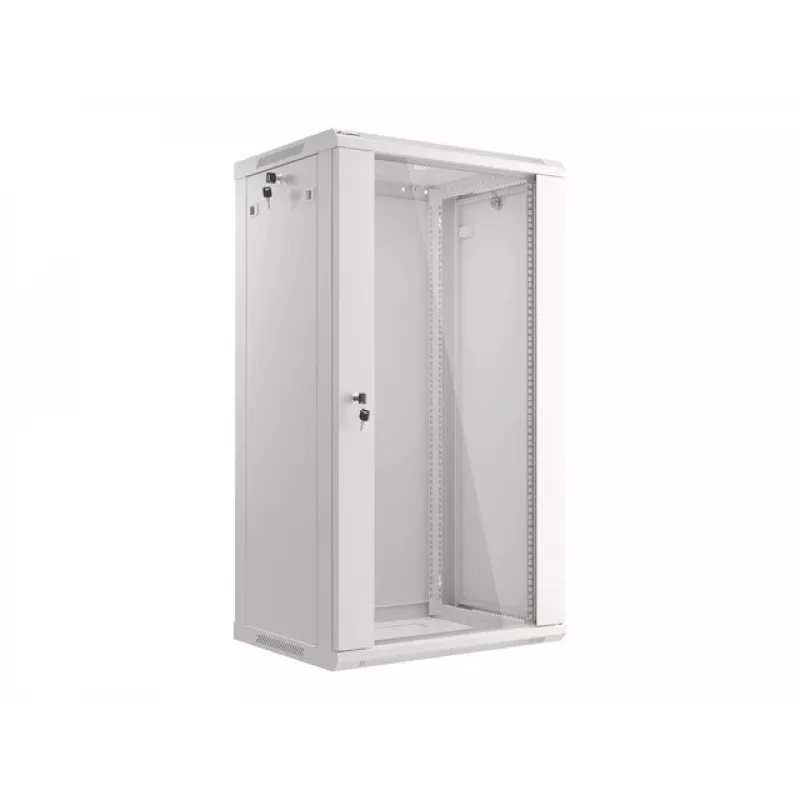 Armário de rede Lanberg WF01-6422-10S 22U montagem na parede cinzento