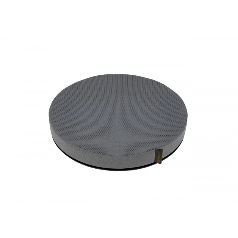 Almofada de assento MDH DRQE3M0BBXXXP — almofada redonda de espuma com gel de refrigeração, Ø 390 mm, altura 50 mm, cinzento, carga máx. 120 kg