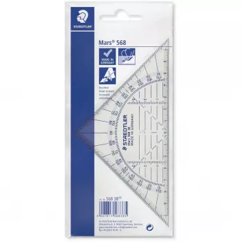 Esquadro Staedtler Mars 568 38, 16 cm, inquebrável