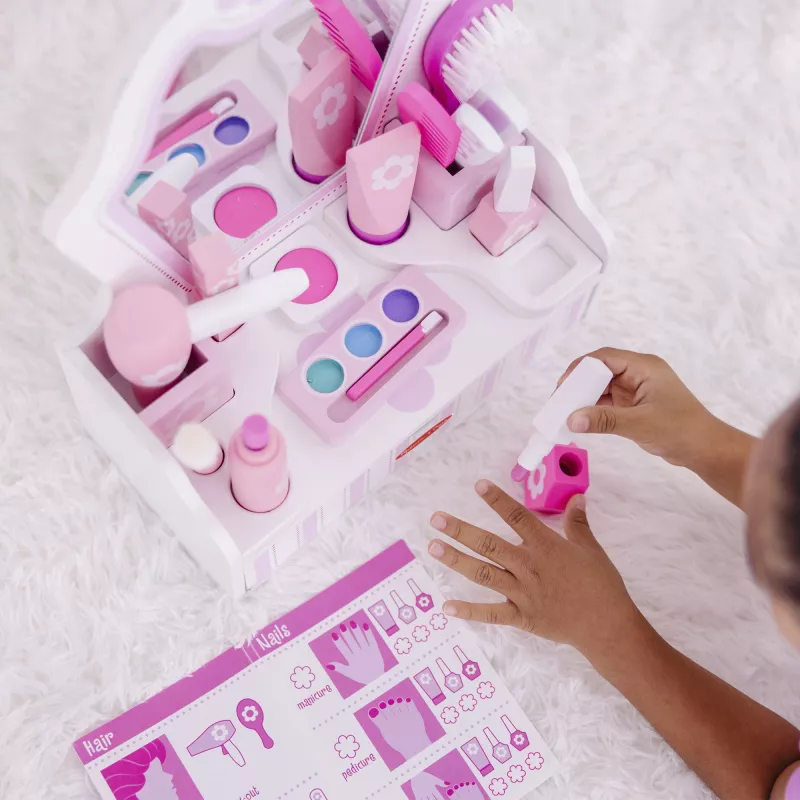 Melissa & Doug - Conjunto de salão de beleza, jogo de role-play