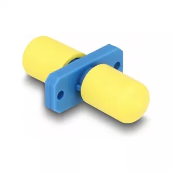 Acoplador de fibra ótica DeLOCK ST Simplex fêmea para ST Simplex fêmea azul