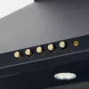 Exaustor de parede Akpo WK-4 Classic GOLD 60 preto, 600×500 mm, motor 106 W, 3 velocidades, iluminação halogéneo