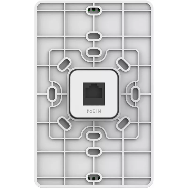 Grandstream GWN7661E ponto de acesso Wi-Fi 6 de parede embutido, AX3000, banda dupla 2,4/5 GHz, 3 Gbps, MU-MIMO, PoE/PoE+, portas Gigabit, 256 clientes
