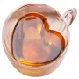 Caneca de amor em forma de coração Extralink Home, vidro de parede dupla resistente ao calor 250ml