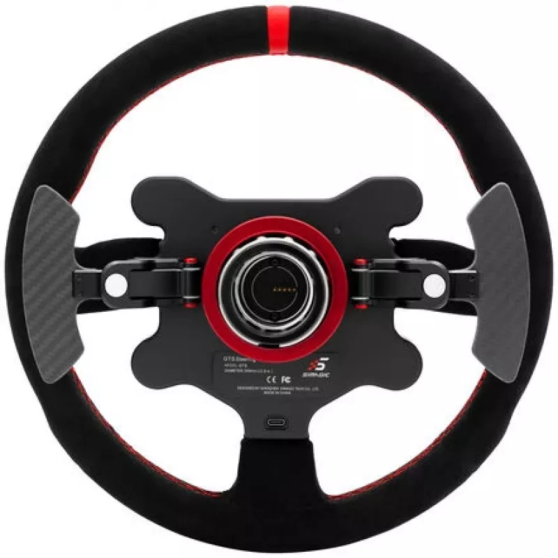Simagic GTS Alcantara S202 — volante de sim racing revestido a Alcantara, modelo S202