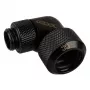 Alphacool Eiszapfen 16mm encaixe roscado para tubo rígido 90° rotativo G1/4 – encaixe angular para sistema de refrigeração líquida – preto profundo