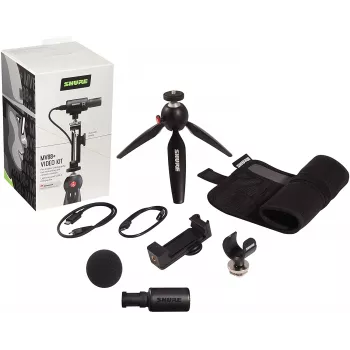Microfone de mesa Shure MV88+ VIDEO KIT preto