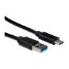 Cabo ROLINE RM USB 3.2 Gen 1, A-C, ST/ST, preto, 1 m