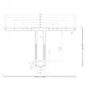Kit de montagem Hagor 2287 preto para ecrãs de 75-86 polegadas