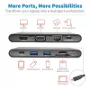 Dock USB-C – 4K HDMI, VGA, USB 3.2 Gen 1, hub USB-A/C, Gigabit Ethernet, slots para cartões de memória, carregamento PD 100 W
