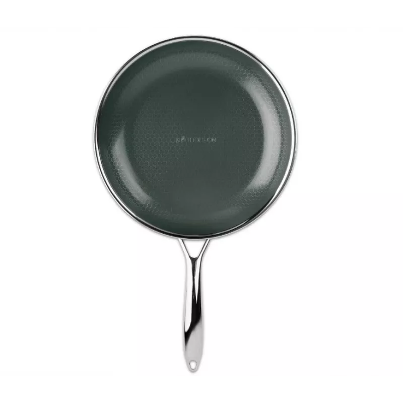 Frigideira KOHERSEN NX CERAMIC 24 cm, corpo em aço inoxidável, revestimento antiaderente NX CERAMIC, adequada para indução, com tampa