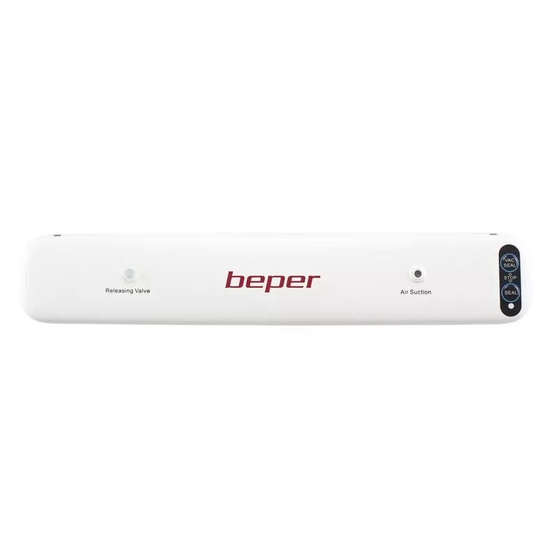 Beper P102CON001 máquina de embalar a vácuo, 85 W, sacos até 30 cm, 5 sacos de 25x30 cm incluídos, branco/vermelho