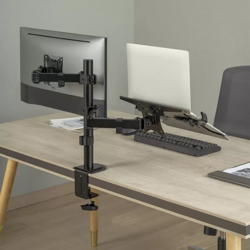 Suporte de parede para monitor SBOX LCD-LM01-2 para ecrãs 13–27 polegadas, carga máx. 12 kg, VESA 100x100