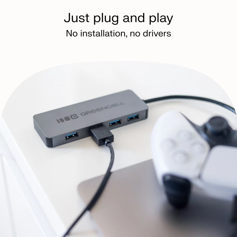 Hub USB Green Cell HUB-GC-A4A — hub USB-A 3.0 de 4 portas