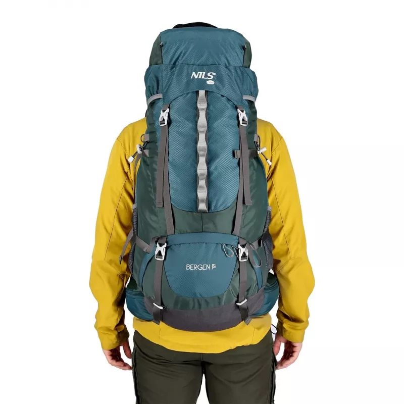 Mochila de caminhada NILS Camp NC1949 Bergen 65L – verde
