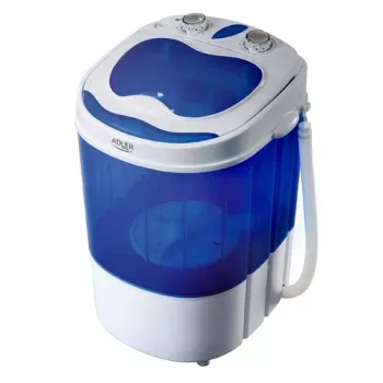 Adler | AD 8051 | Máquina de lavar roupa | Classe de eficiência energética | Carga superior | Capacidade de lavagem 3 kg | Rotações indeterminadas | Profundidade 37 cm | Largura 38 cm | Branco/Azul
